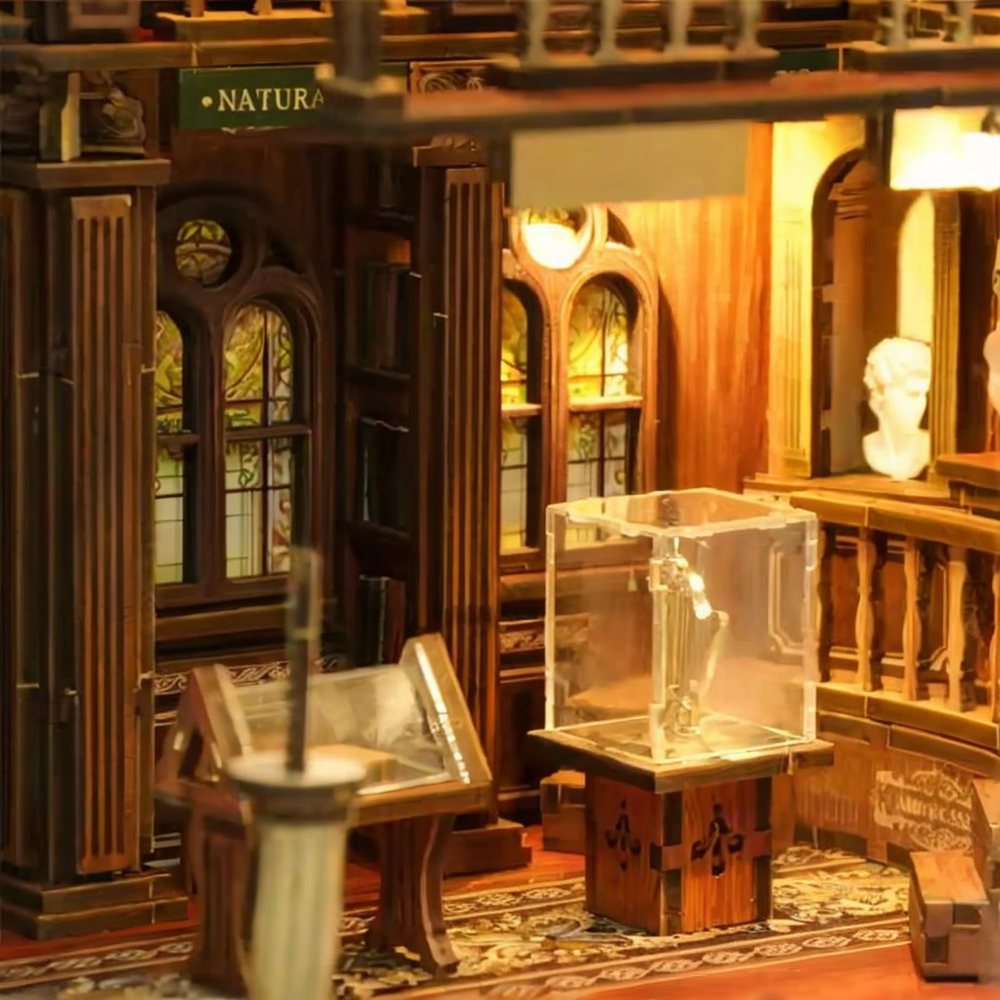 Factory Wholesale Handmade Craft Miniature Model Decoration Dollhouse with Light Building Model Book Nook Kit