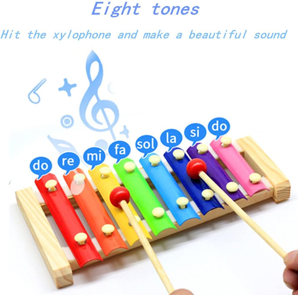 Montessori Wooden Music Educational Toys: Infant and Children's Puzzle Xylophone Instrument Manufacturer Direct Sales