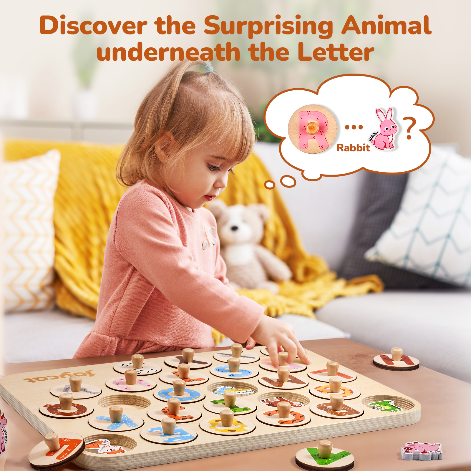 Joycat Matching Stacking Building Block Clock Sets 3D Puzzles Board Musical Figure Game Montessori Educational Toys for Kids