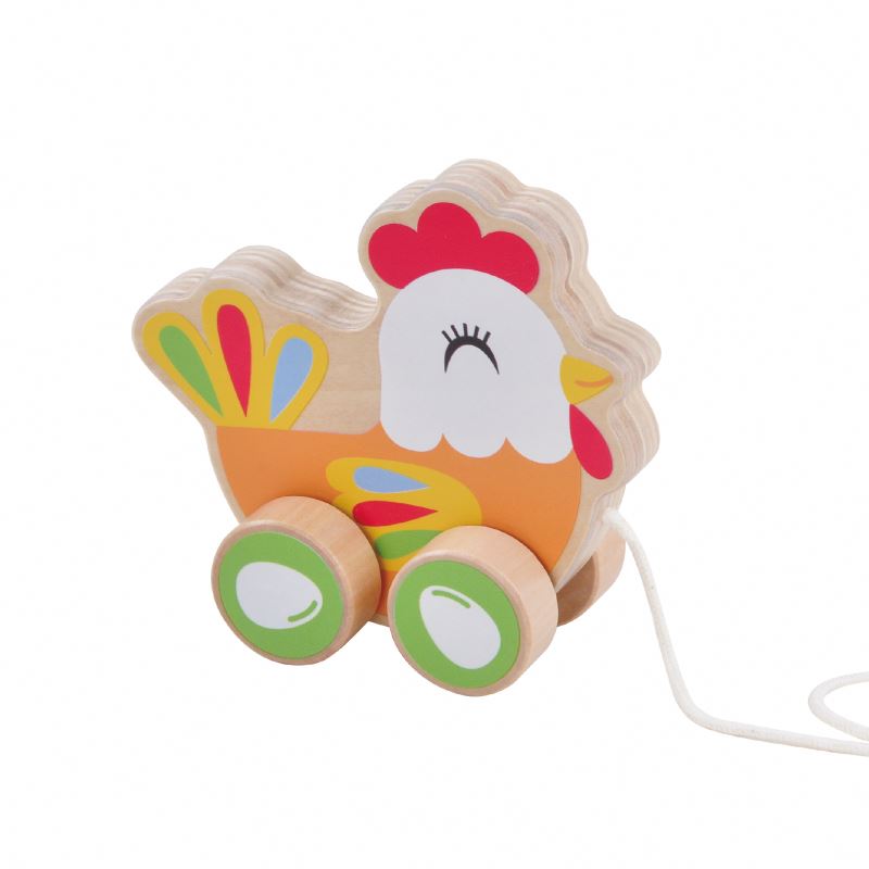 Montessori Toys Animal Shape Wooden Hedgehog Pull Along Toy