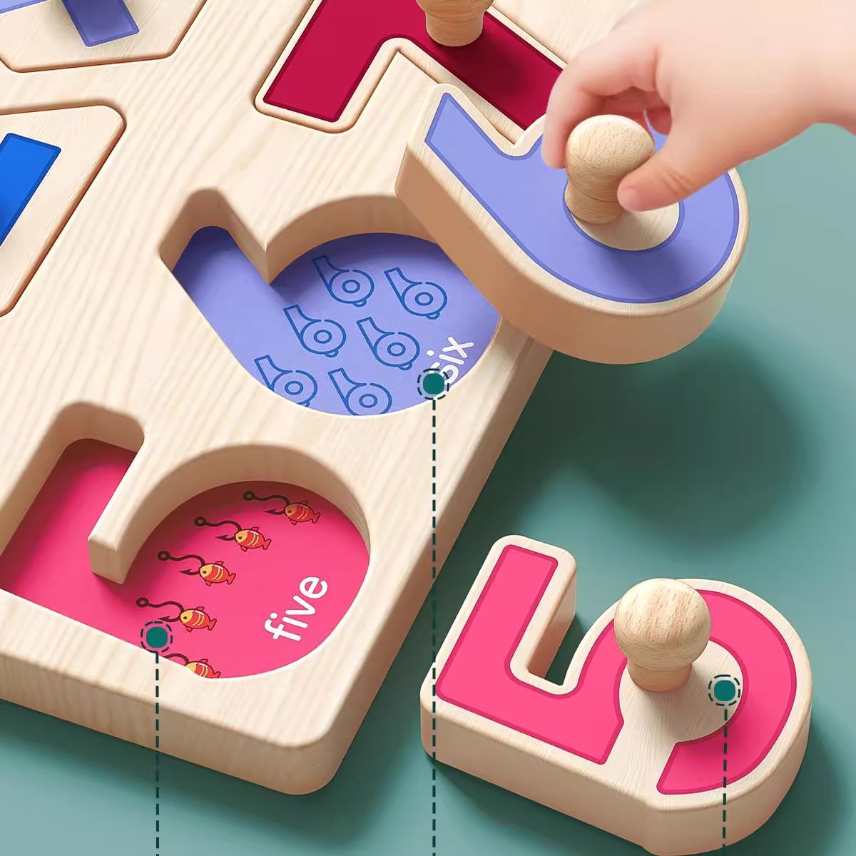 Montessori Wooden Puzzle for Toddlers 3-in-1 Animal Fruit Vegetable Shape Sorter Early Learning Toys for Baby