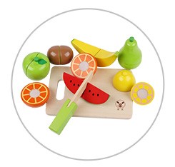 Wooden fruit cut toy