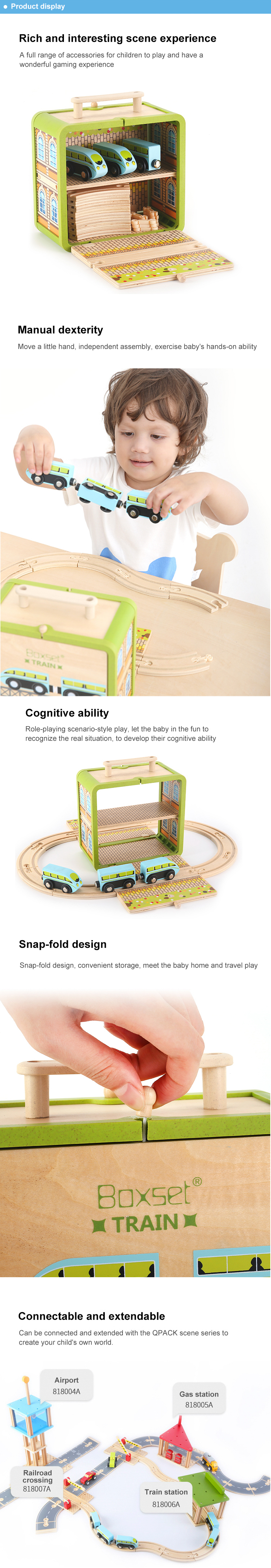 UDEAS Children Building Wooden DIY Craft Train Model Toy Kit