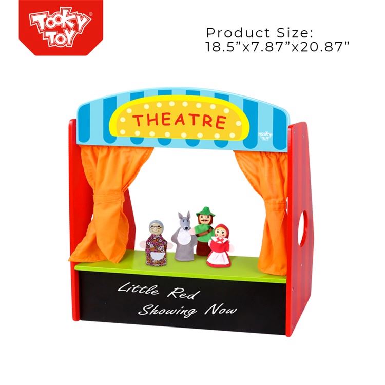 Wholesale Baby Wooden Theatre Toy, Funny Kids Wooden Puppet Theatre Toy