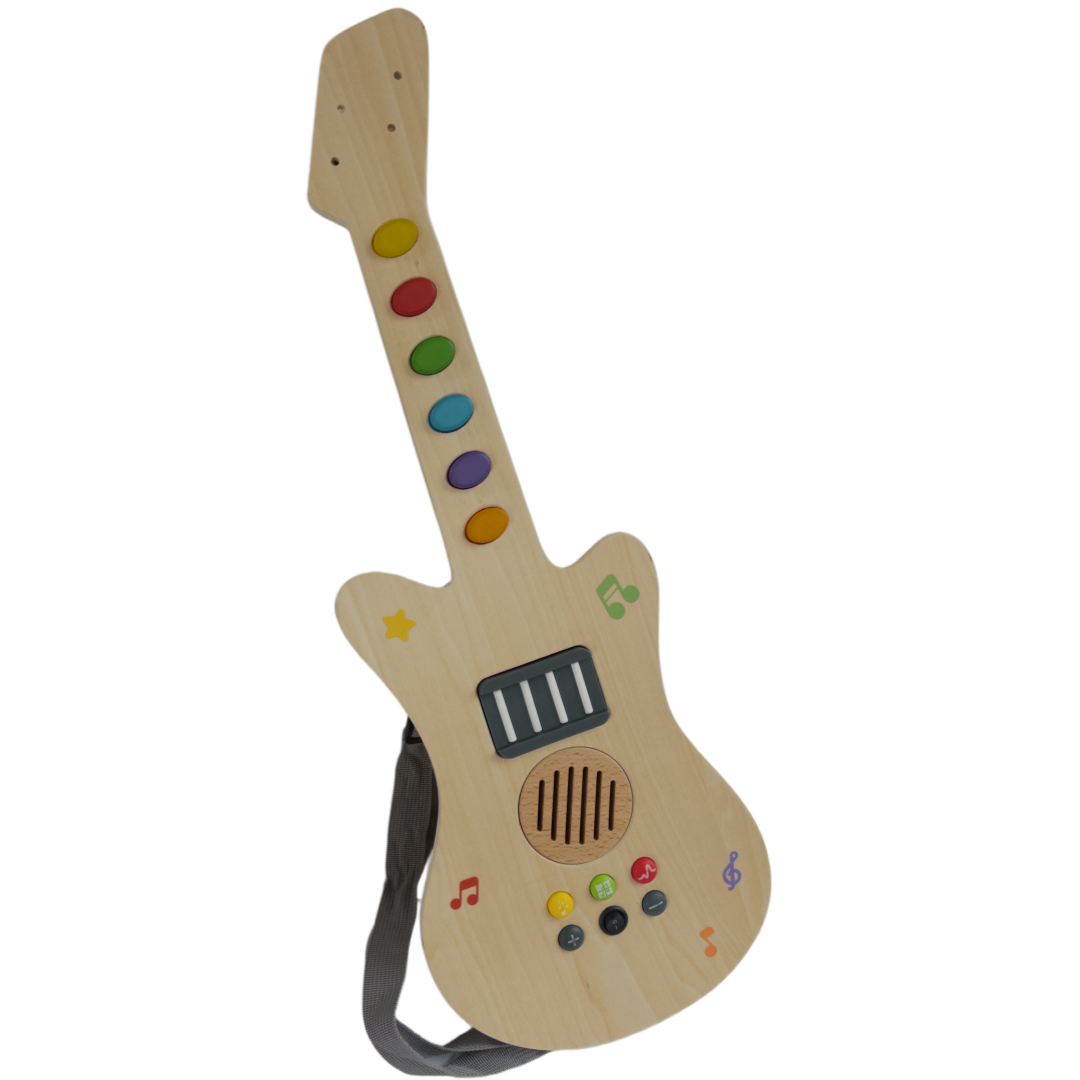 Children's LED Light Educational Wooden Toys Intelligence Music Guitar Creative Sensory Musical Montessori Toys