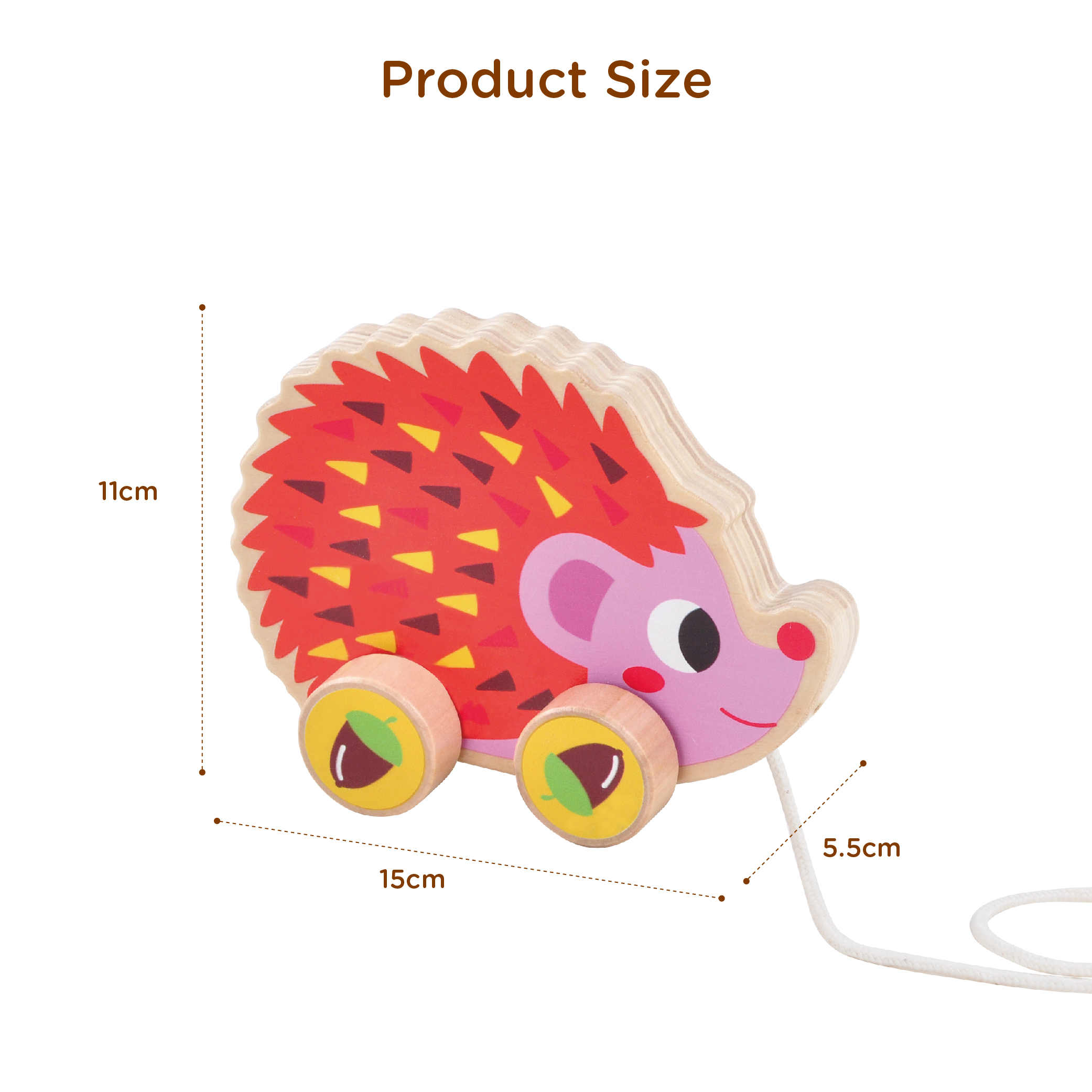 Hedgehog Pull Toy View 4