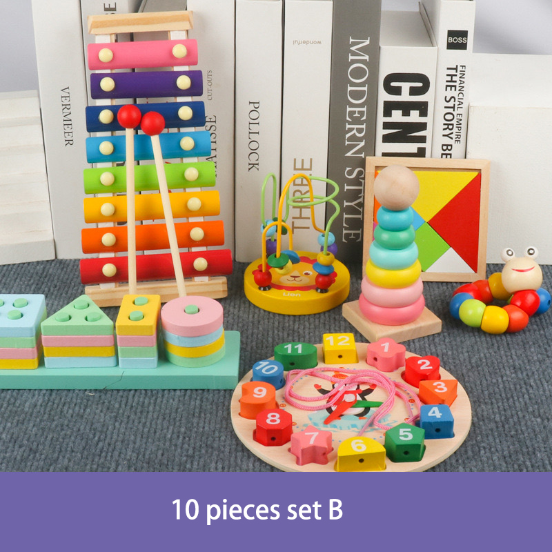 Custom Wood Montessori Toys Educational Learning Preschool Training Baby Materials Wooden Sensory Game or Teaching Aids Kids CE