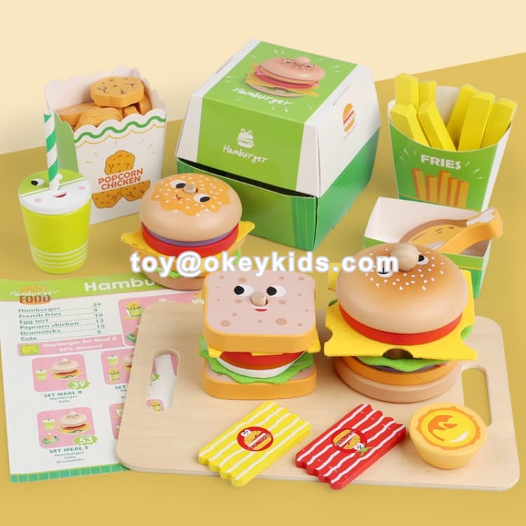 Wooden Sandwich Toy Dimension View