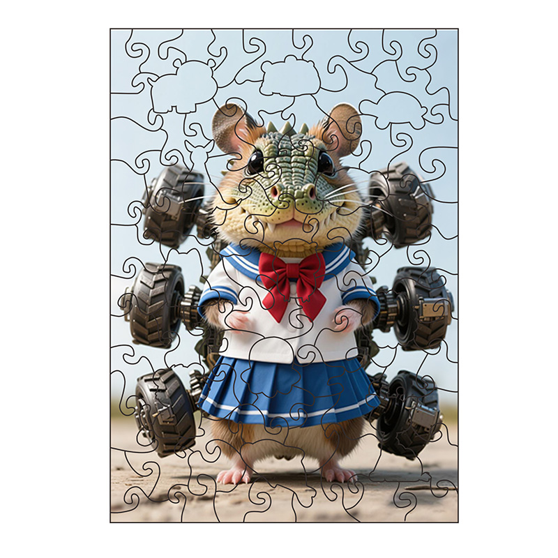 Custom-printed Eco-friendly Wooden Puzzles with Uniquely Shaped square Pieces Suitable for Adults and Children Chilean Toys