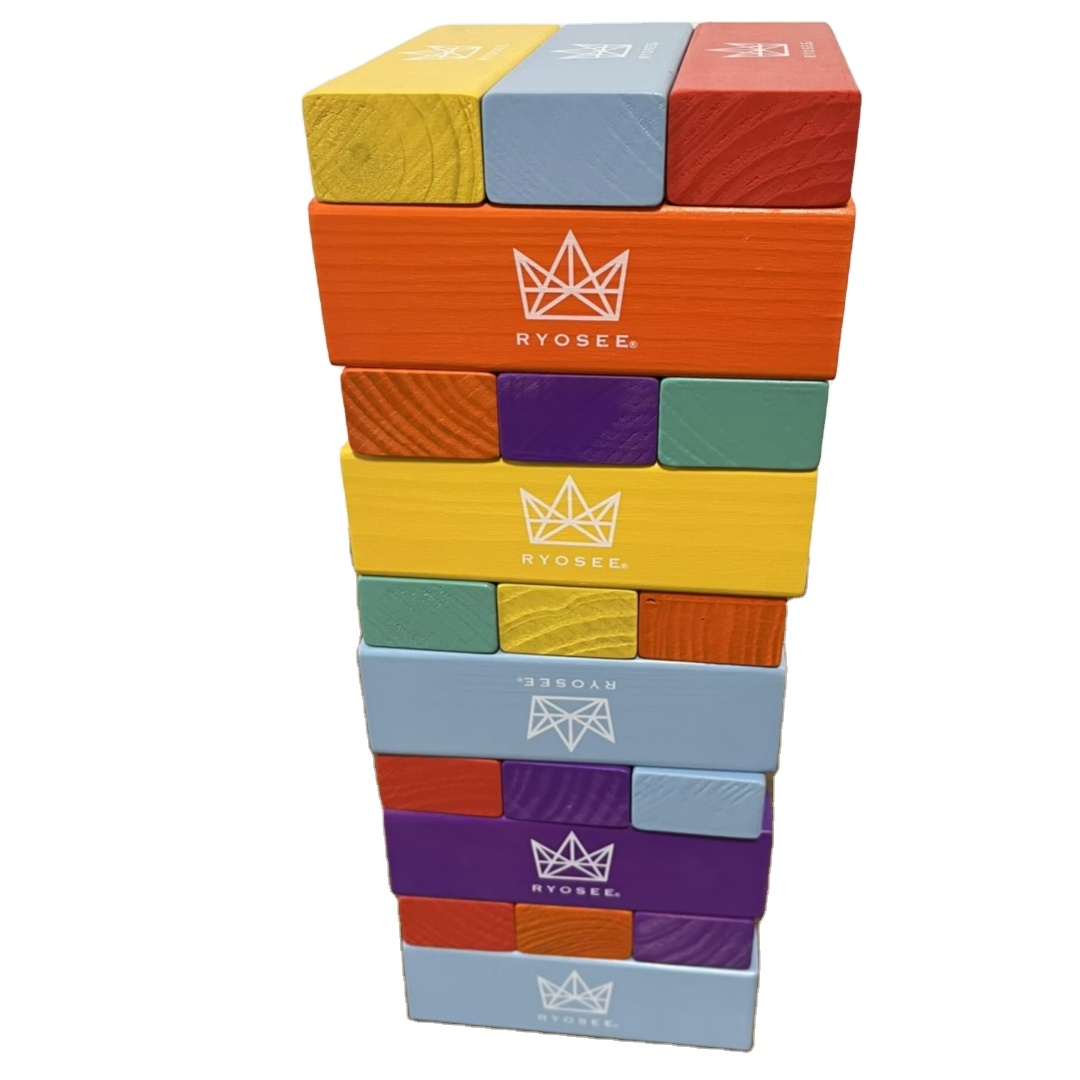 Adults Super Naughty Eco-friendly Wooden Block Tower Tumbling Stacking DIY Toy with Customizable Options