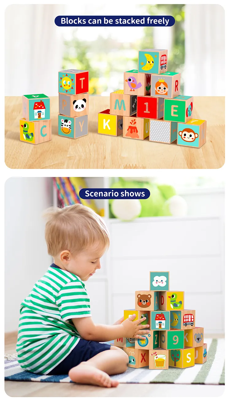 Intelligent Wooden Animal Building Blocks for Kids Logic Learning