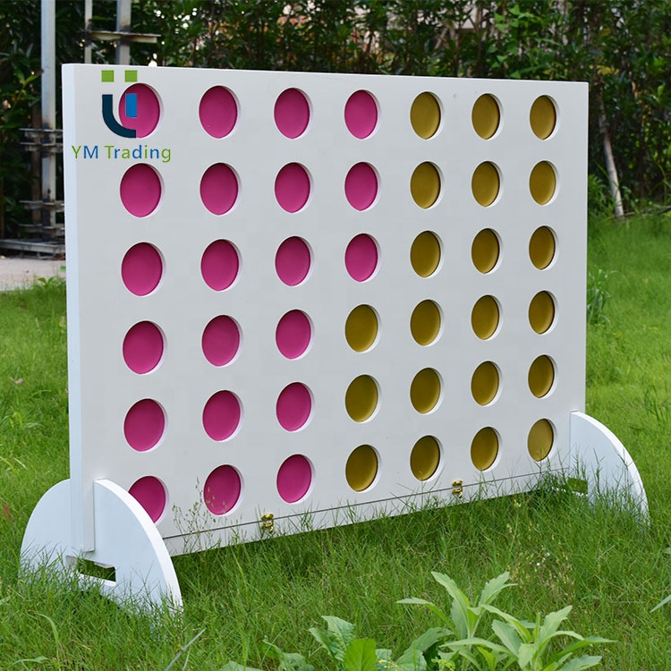 Garden Classic Four in a Row Giant Size 2/3/4 Feet Large Wooden Connect 4 Outdoor Game