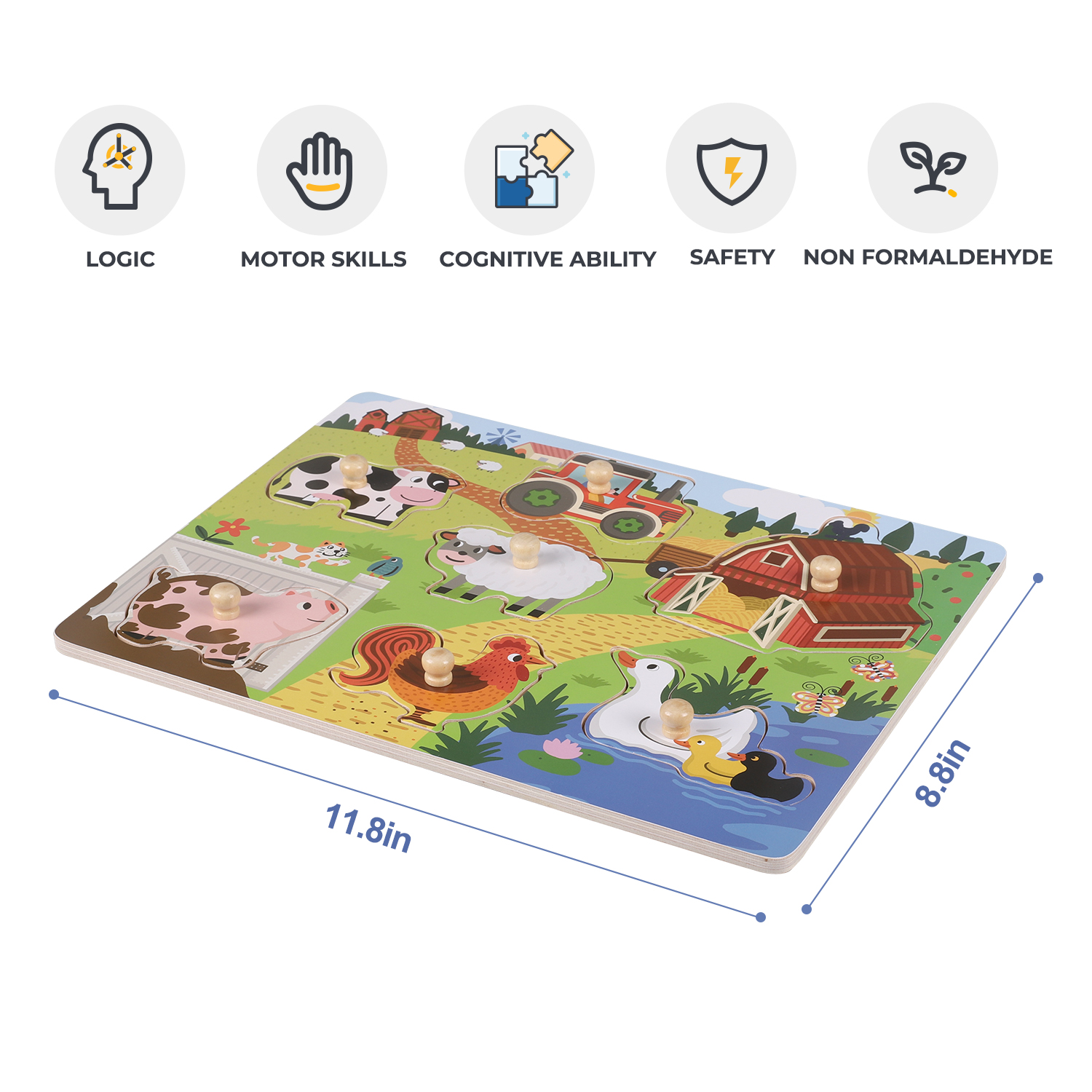 Soft storage cloth bag package for toddler wooden puzzles