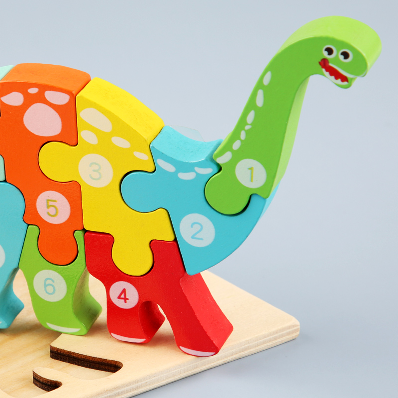 Hot Selling New Designs Wooden 3D Puzzles Montessori Game Toys Children Wood Jigsaw Puzzle Educational Toys