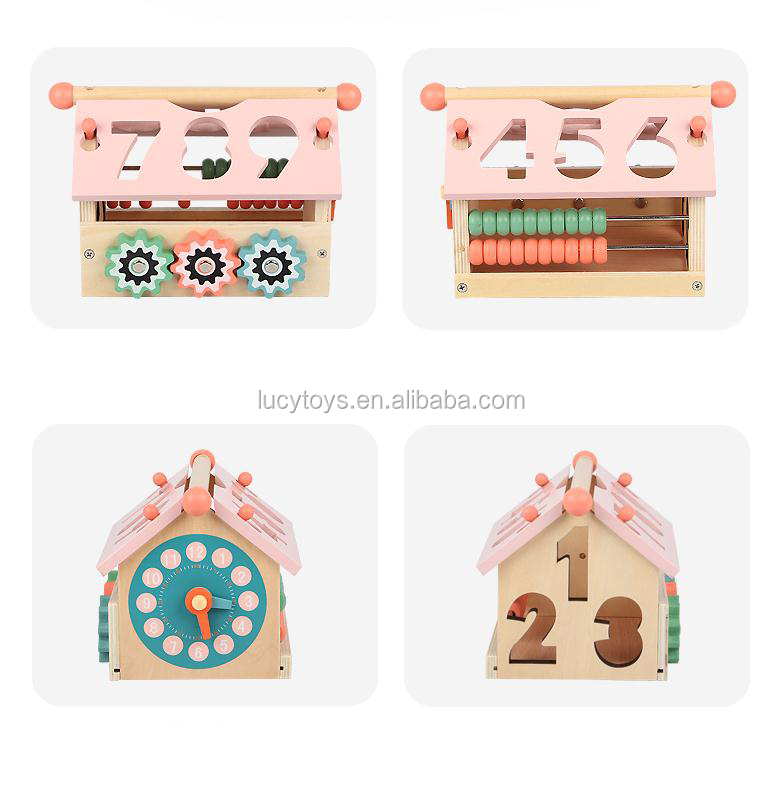 Multi-functional Kids Wooden Math Toy Educational Shape Sort Toys