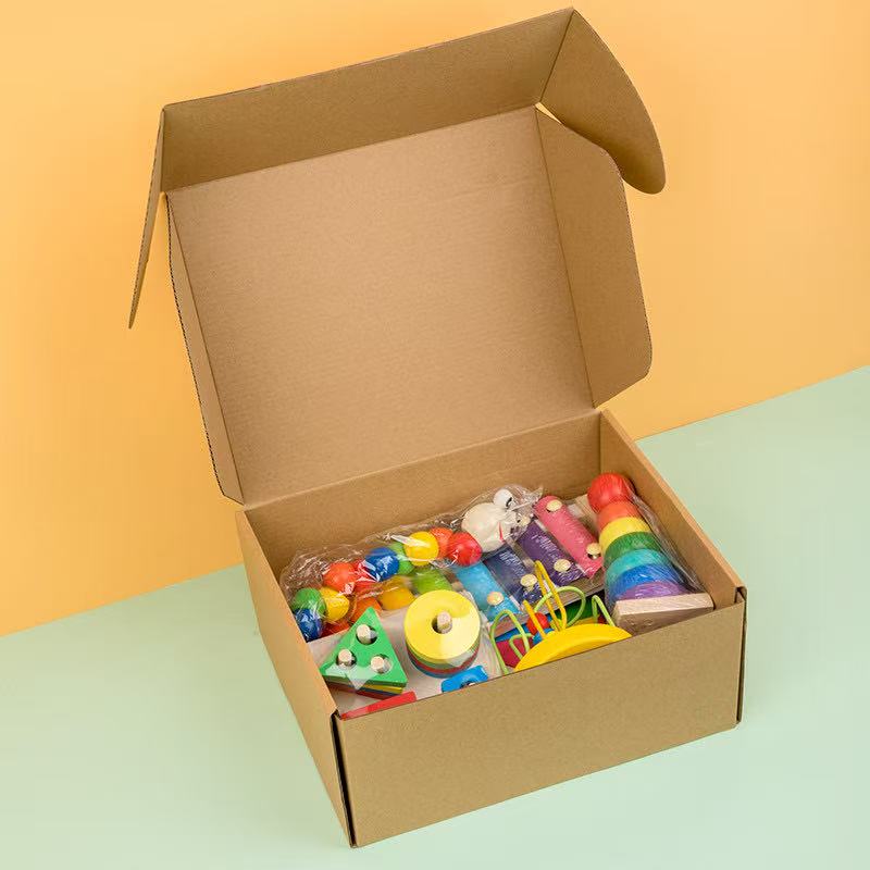 8-piece Set Montessori Early Education Eco-friendly Wooden Baby Intellectual Development Toys Music Funny Hand Knock Toy 1-3