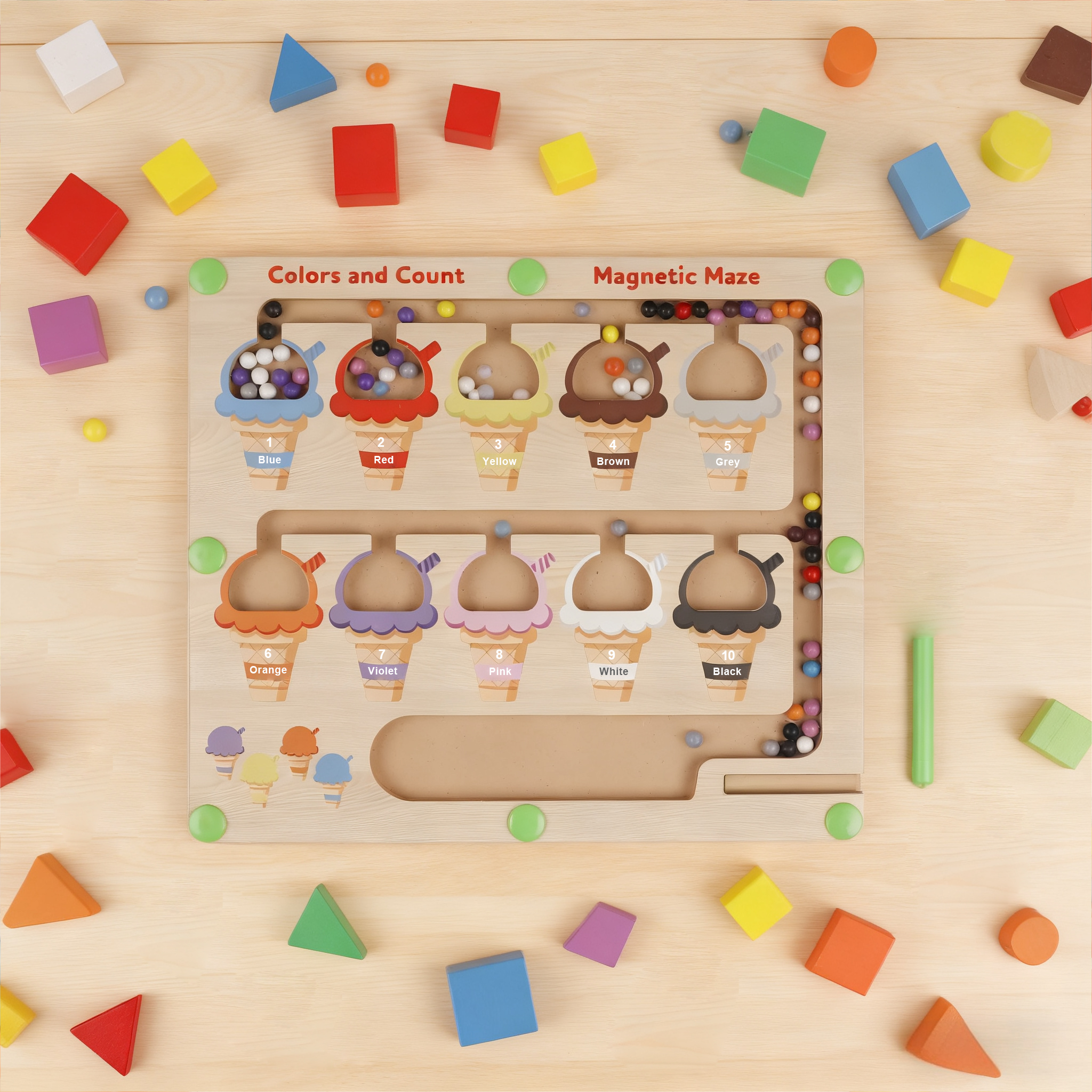 Wooden Baby Intelligence Development Toys Early Learning Education Montessori Toys Suitable for 1 to 2 Year Old Baby Puzzles