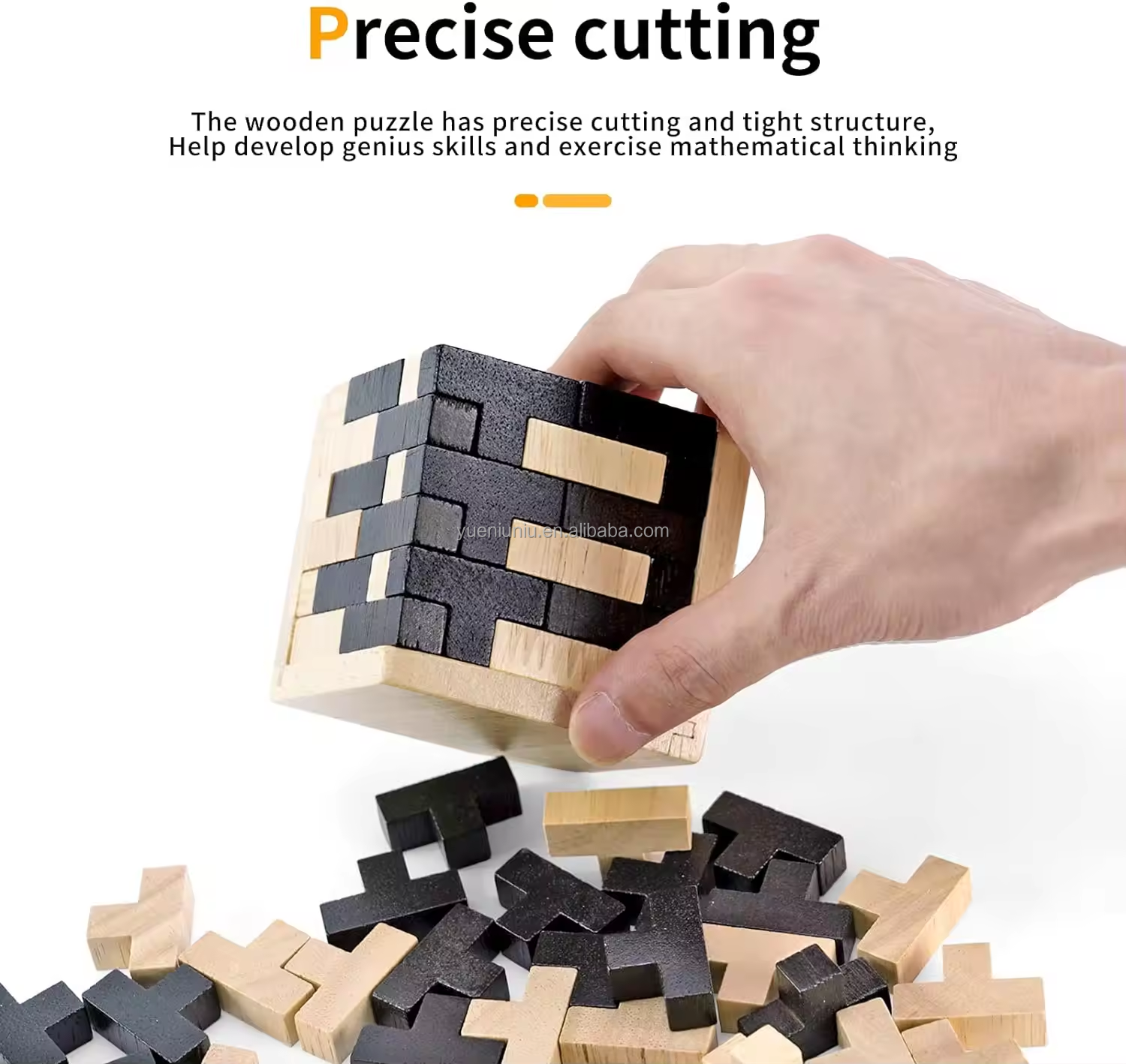 Natural wooden blocks