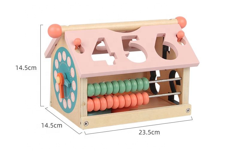 Multi-functional Kids Wooden Math Toy Educational Shape Sort Toys