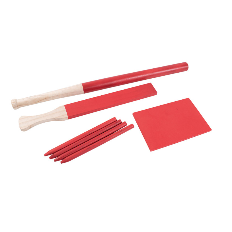 Rounders Set Wood Cricket Bat Set Wooden Cricket Stump Outdoor Game Play