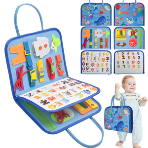 Factory Direct Price Custom Preschool Cognitive Development Kids Quiet Educational Toys Montessori Felt Busy Board For Toddlers
