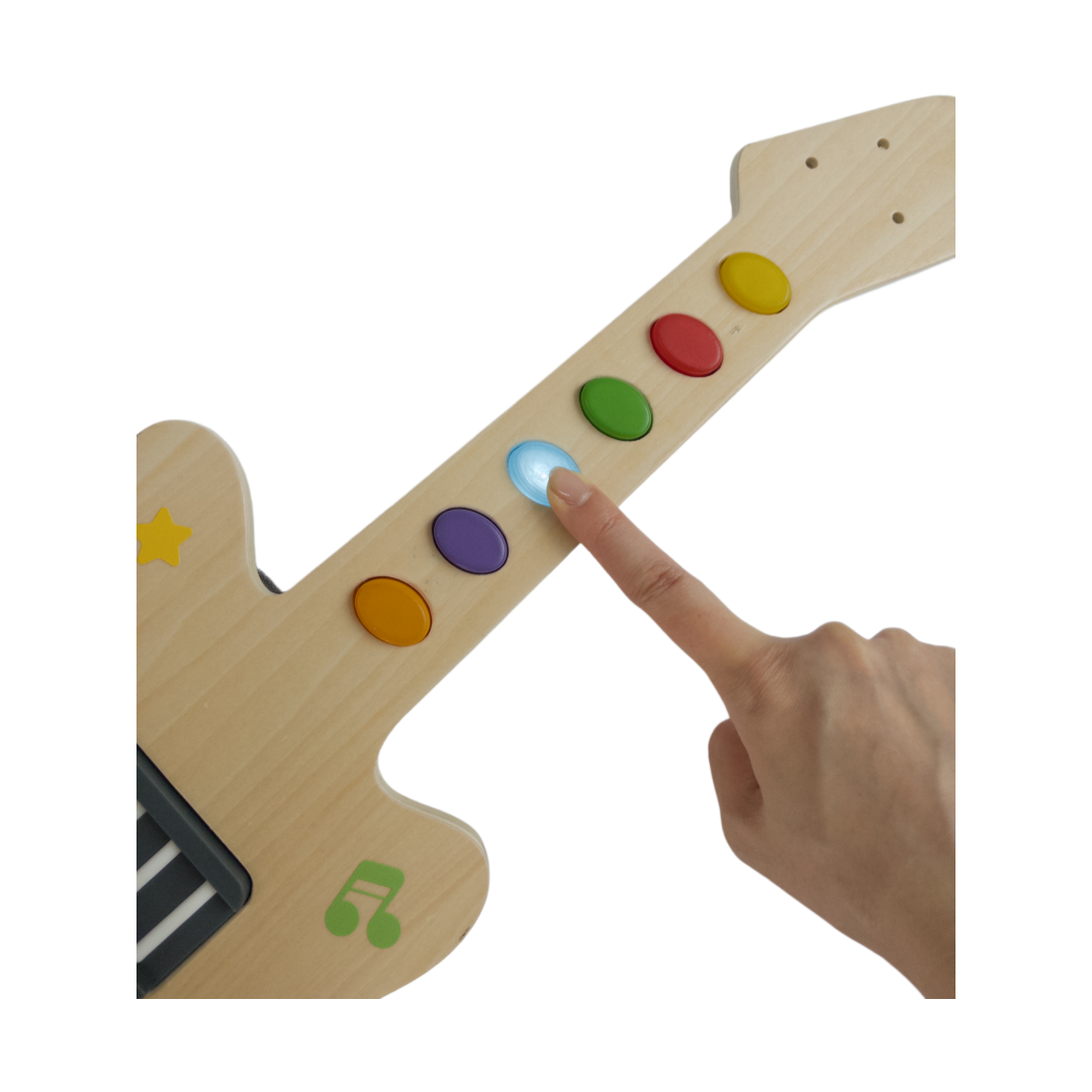Children's LED Light Educational Wooden Toys Intelligence Music Guitar Creative Sensory Musical Montessori Toys