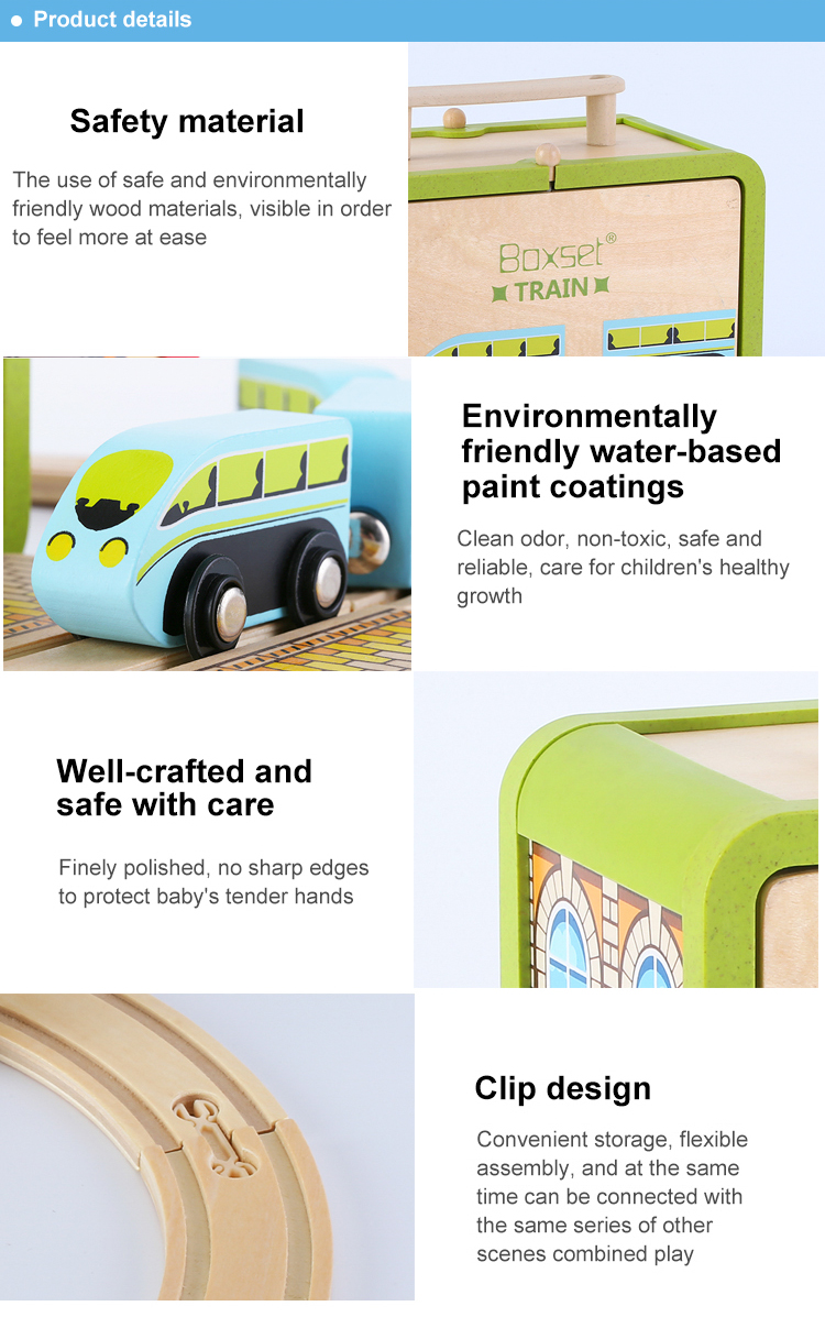 UDEAS Children Building Wooden DIY Craft Train Model Toy Kit