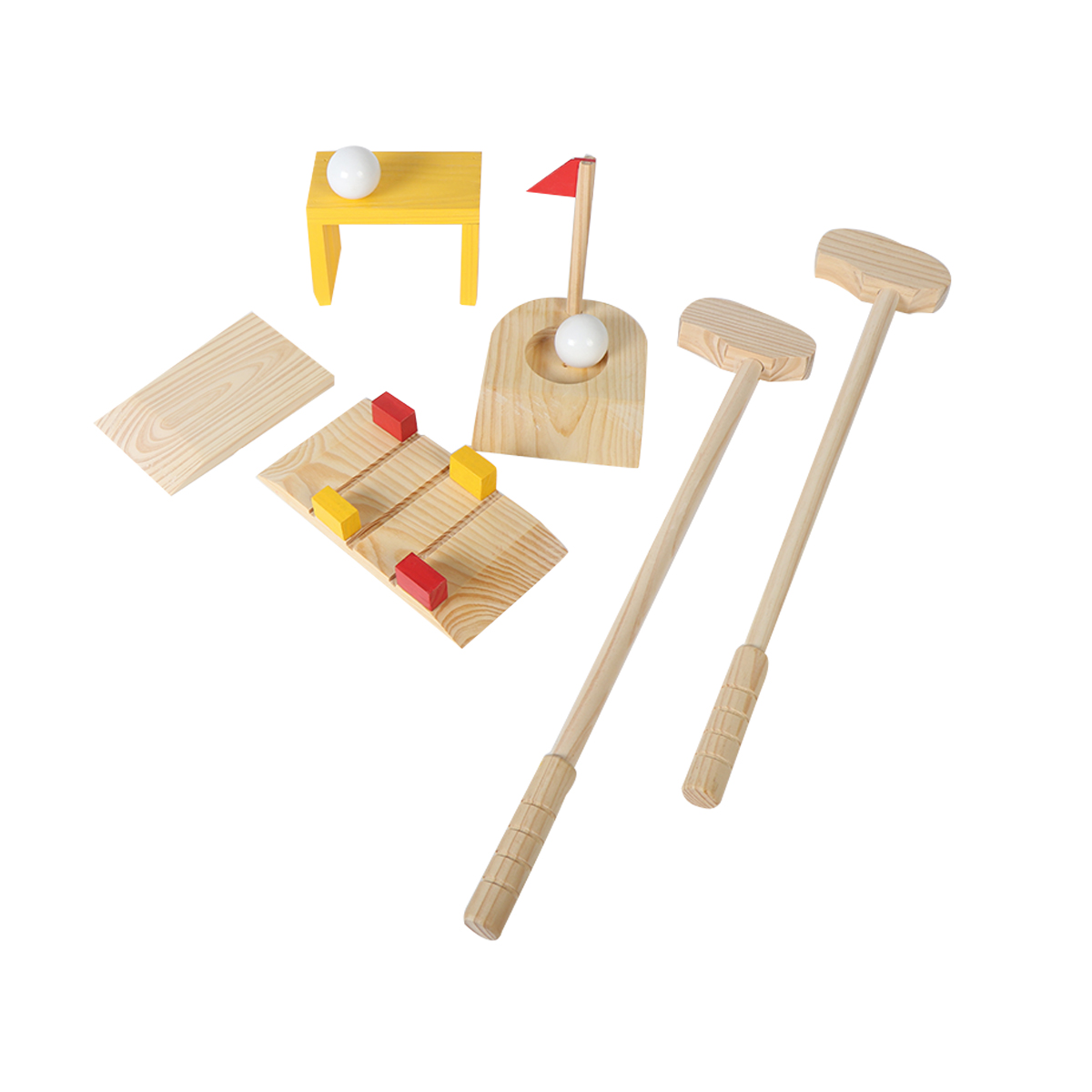 Children Simulation Golf Outdoor Parent-child Interactive Fitness Sports Toys Wood Golf Toys Other Outdoor Toys &amp; Structures