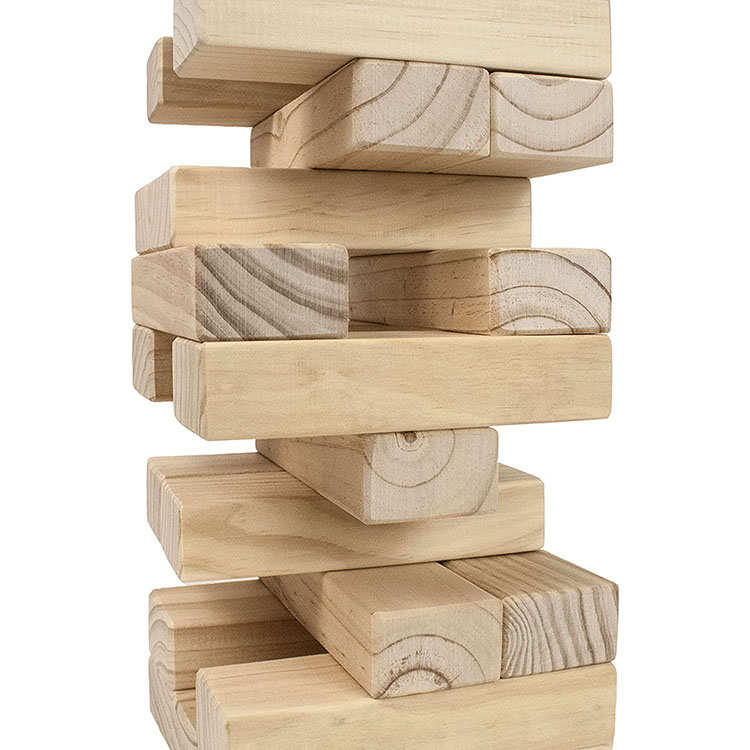New Arrival Best Manufacturer Giant Stacking Blocks Set Backyard Lawn Yard Game Large Wooden Tumbling Timber