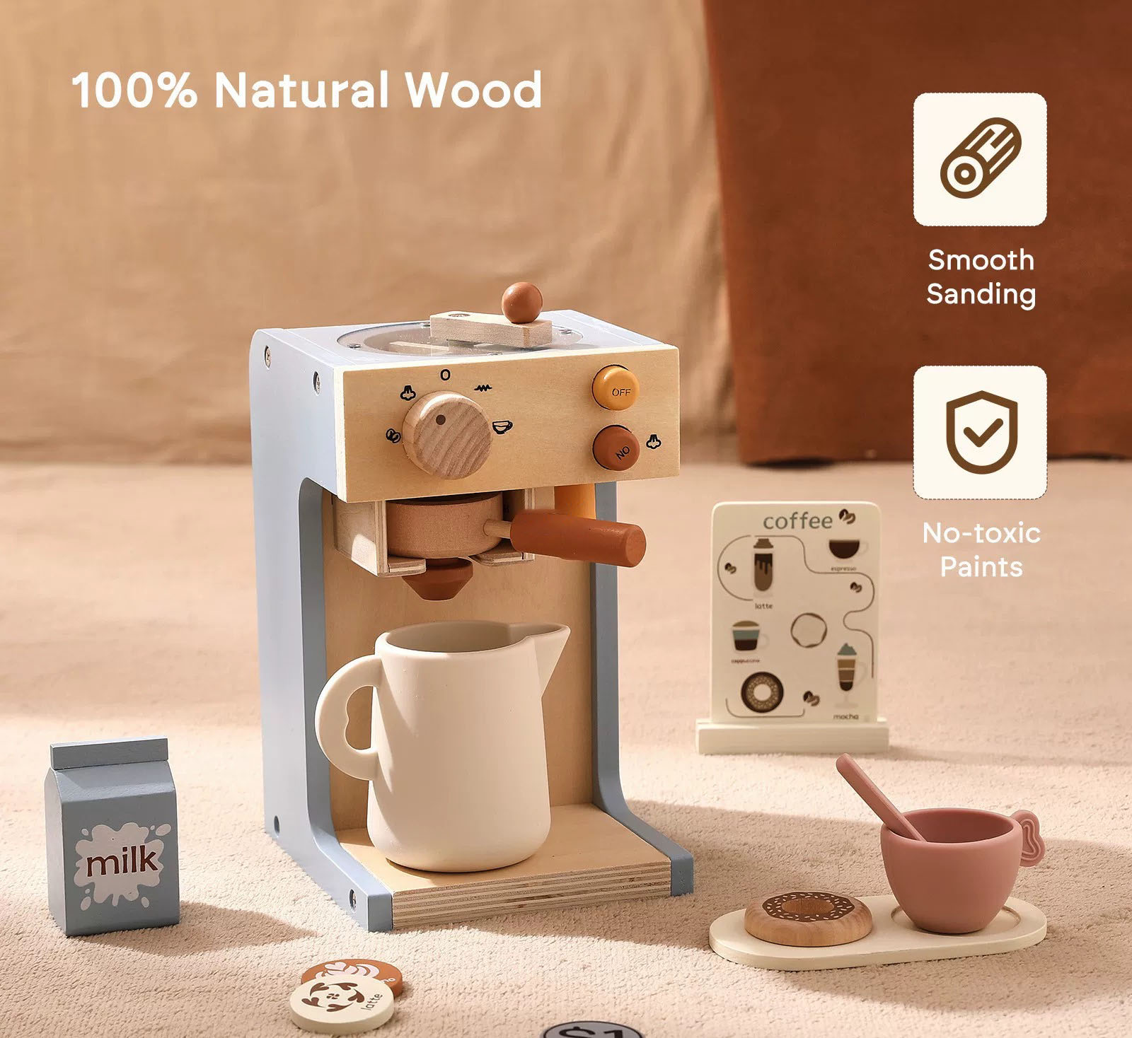 Wooden Coffee Maker Accessory View