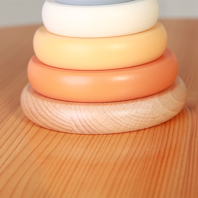 Classic Wooden Stacking Blocks - Montessori Building Toy for Children