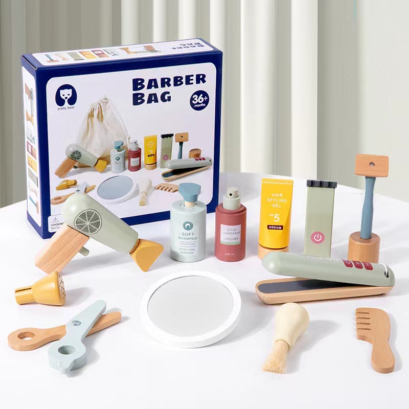 Children's Early Education Simulation Hair Set Toy Wooden Montessori Educational Toys New Other Educational Toys Bestseller