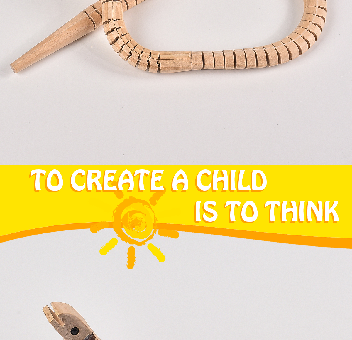 Wooden Toy Swing Snake Detail