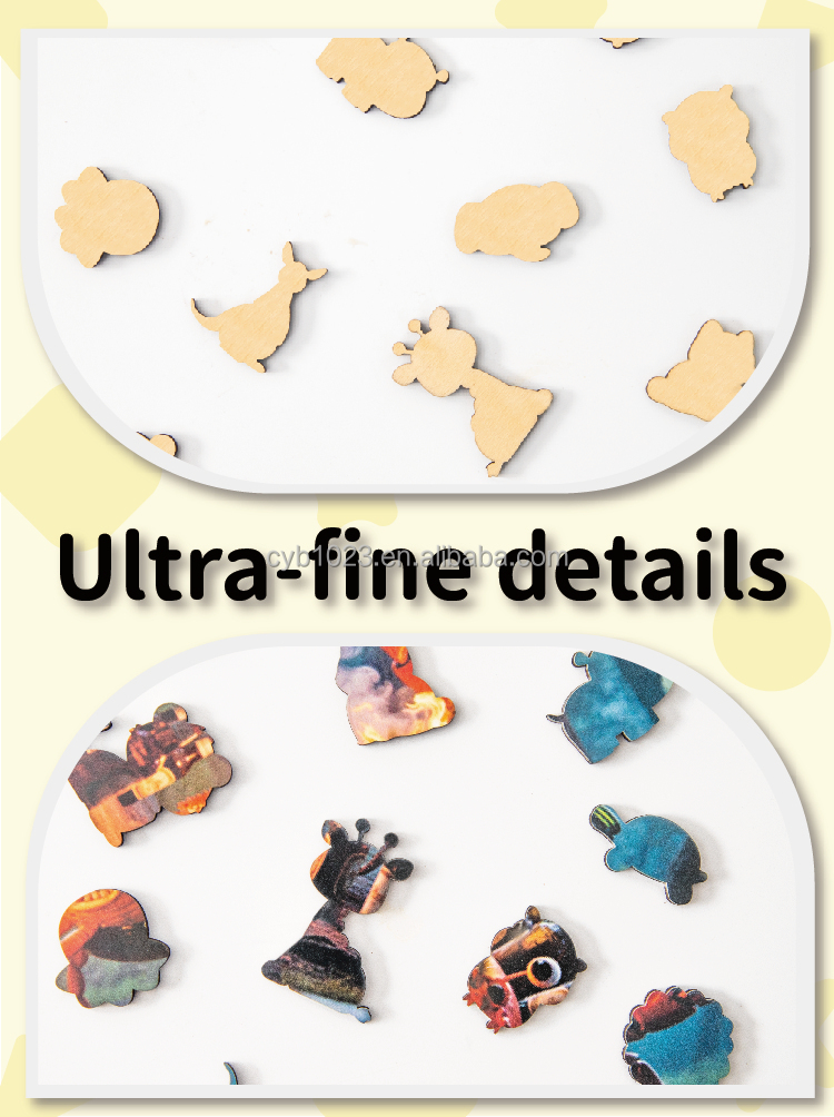 Custom wooden puzzle detail 5