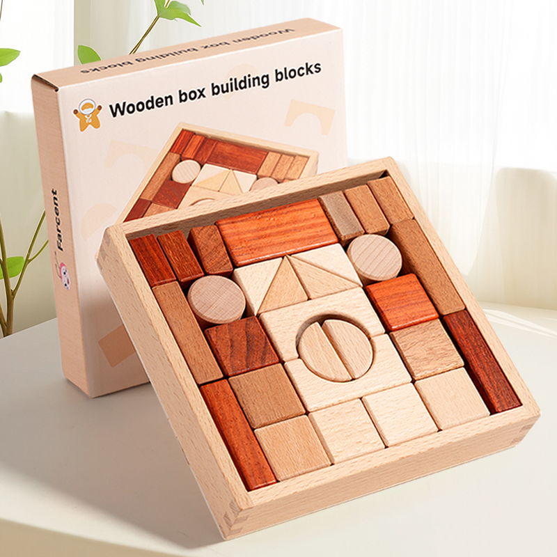 Solid Wood Montessori Sky Educational Model Toy Building Blocks Set for Kids-Montessori Inspired Developing Stacking