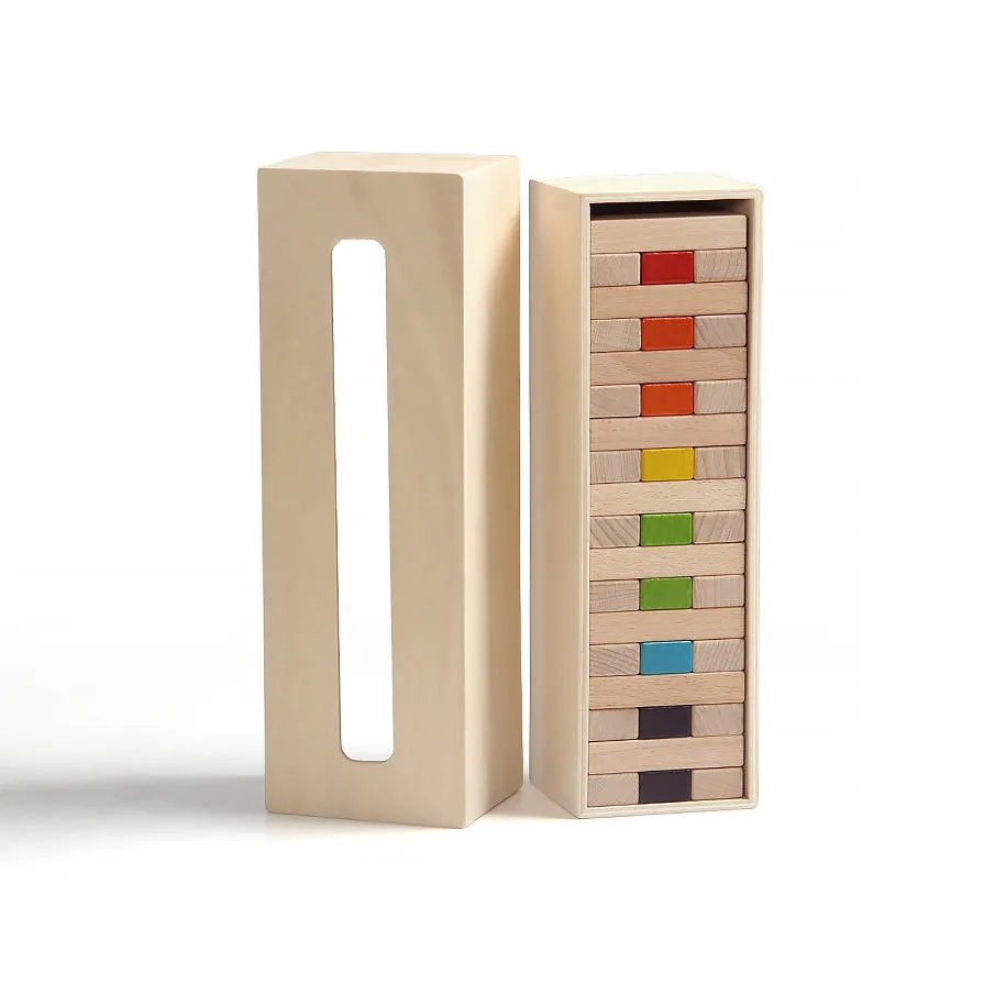 Colored Durable Craft Wooden Blocks DIY Style Building Creative Play Gift Wall Signage and Wooden Box for Children and Adults