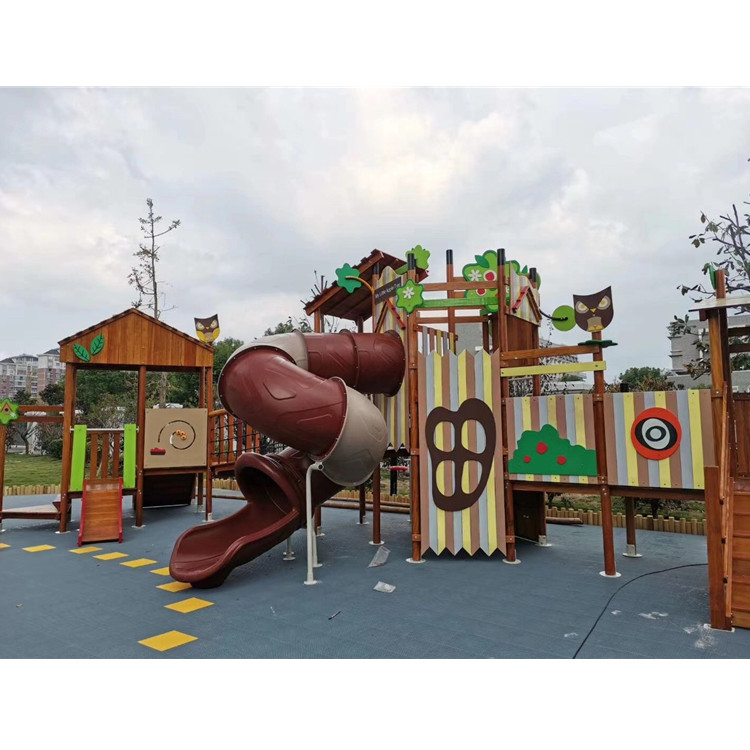 Outdoor Play Toys Wooden Series Durable Wooden Playground with Tree House