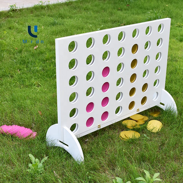 Garden Classic Four in a Row Giant Size 2/3/4 Feet Large Wooden Connect 4 Outdoor Game