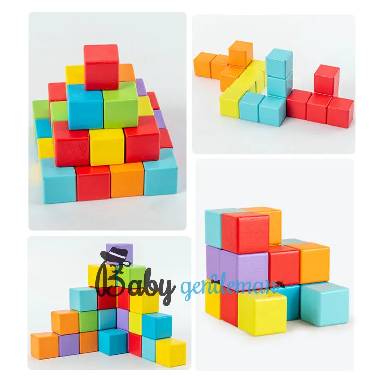 64PCS Wooden Building Blocks Set 4