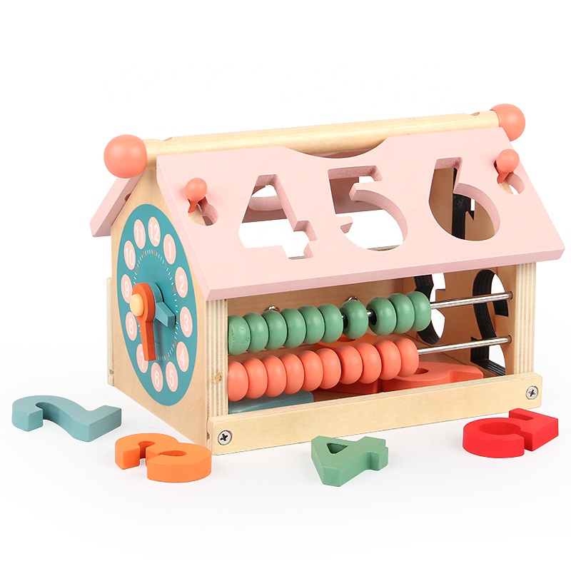 Multi-functional Kids Wooden Math Toy Educational Shape Sort Toys