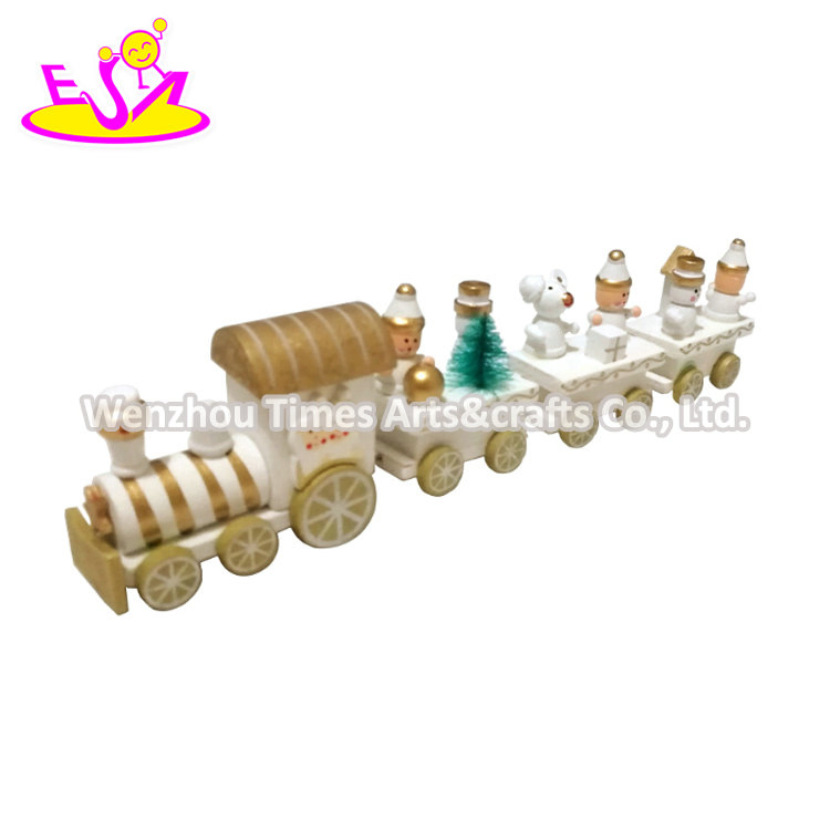 Top Fashion Mini Wood Christmas Village Train Set for Decorations W04A506