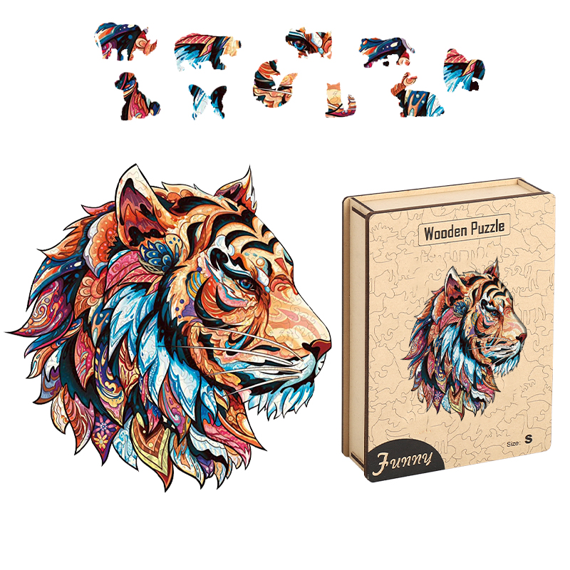 Wooden Animal Jigsaw Puzzles - Fun &amp; Challenging Wooden Puzzle Toys For Kids &amp; Adults, Perfect Gift