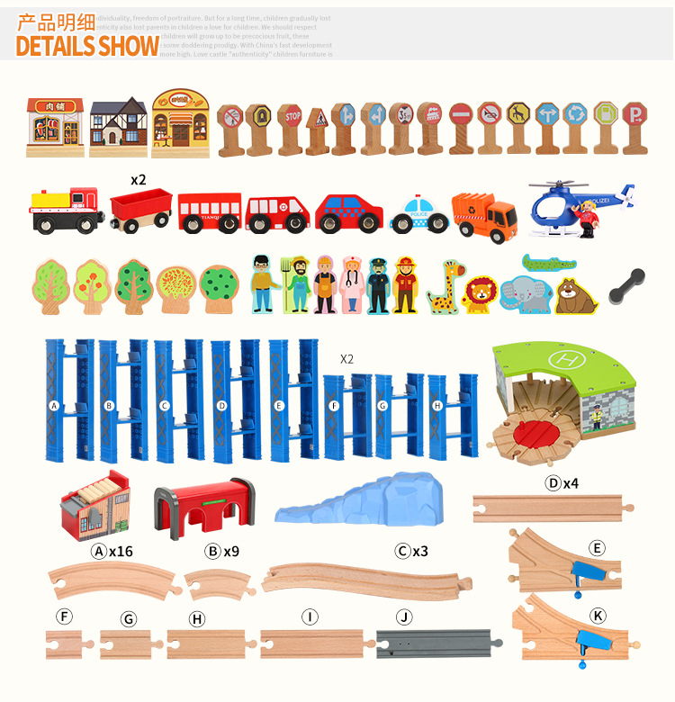 2025 Wholesale Christmas Kids Railway Wooden Electric Toy Model Mini Train Sets