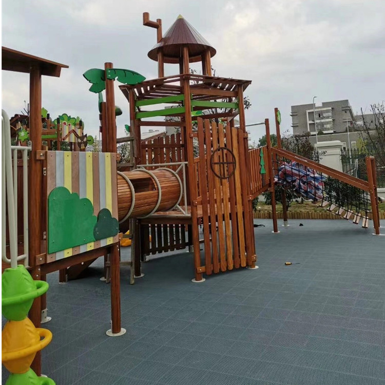 Outdoor Play Toys Wooden Series Durable Wooden Playground with Tree House