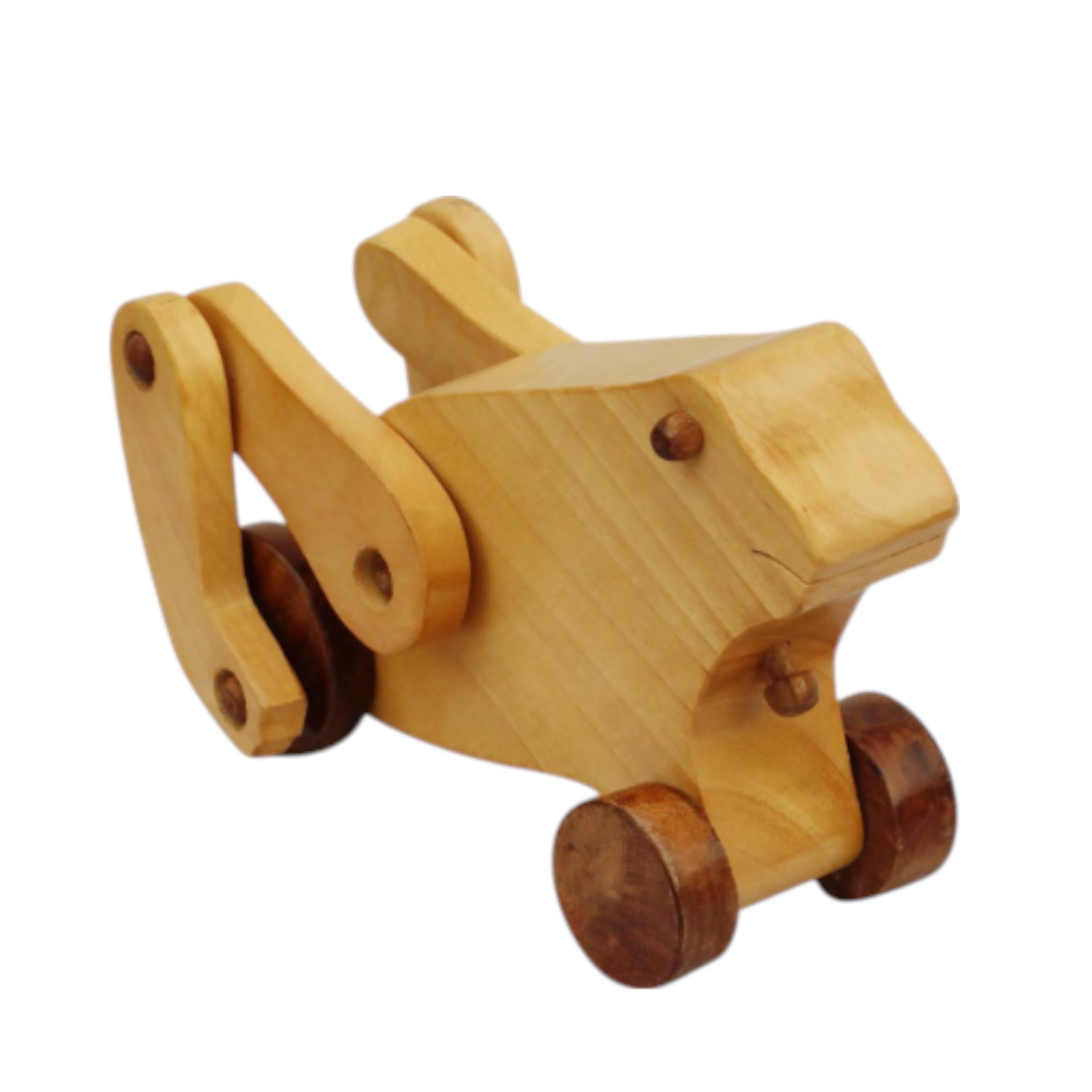 Handcrafted Wooden Frog Pull Toy