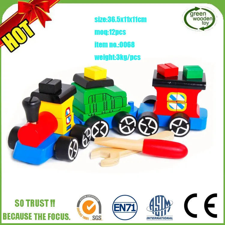 Wooden Railway Mini Electric Toy Model Train Set Item 3