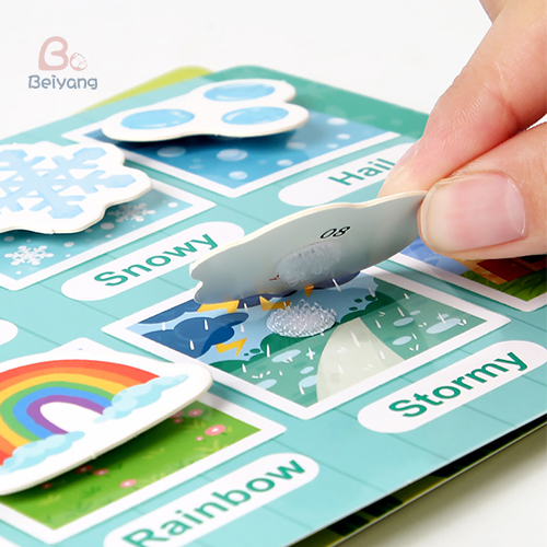 Toddler Quiet Book Early Learning Activities Puzzle Paste Matching Game Toy Kids Educational Magic Tape Wooden Busy Books Toys