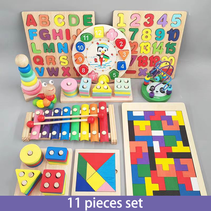 Custom Wood Montessori Toys Educational Learning Preschool Training Baby Materials Wooden Sensory Game or Teaching Aids Kids CE
