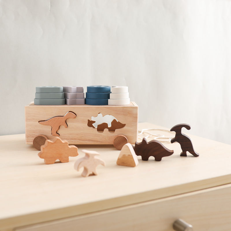 Hot Selling Unisex Dinosaur Wooden Toy Eco-Friendly Kids' Educational Playing Toy 5 to 7 Years Old Packed in Box