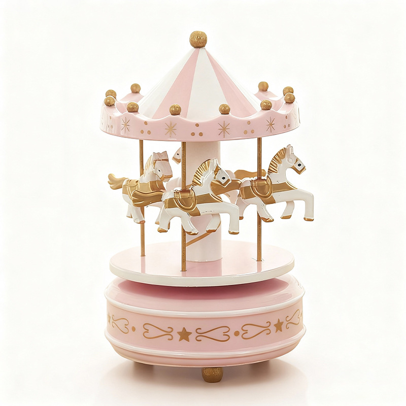 Hot Selling Wooden Hand Crank Rotating Music Box Eco-Friendly 60s Sound Duration Birthday Party Decoration Supplies Toys Gifts